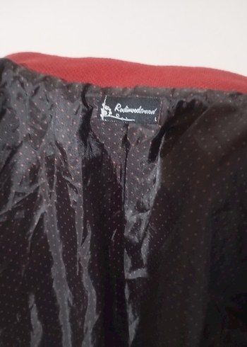 Kırmızı Düğmeli Klasik Kadın Ceket - Görsel 6