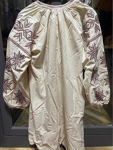 Nakışlı Bohem Elbise - Görsel 7