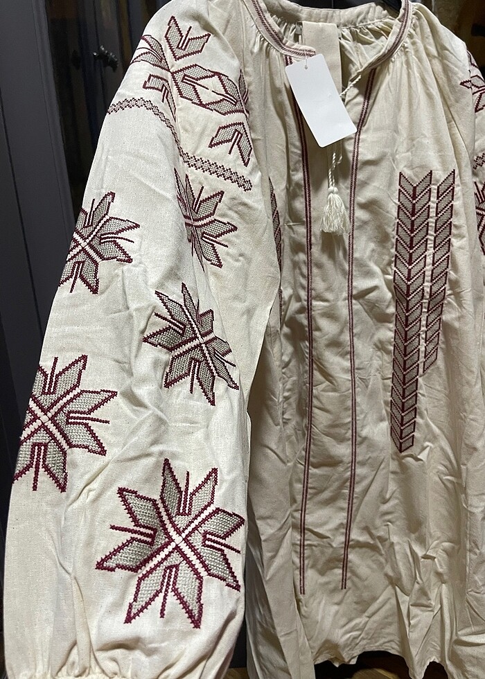 Nakışlı Bohem Elbise - Görsel 2