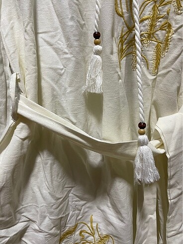 Nakışlı Bohem Elbise - Görsel 5