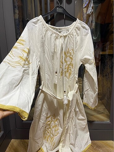 Nakışlı Bohem Elbise - Görsel 7