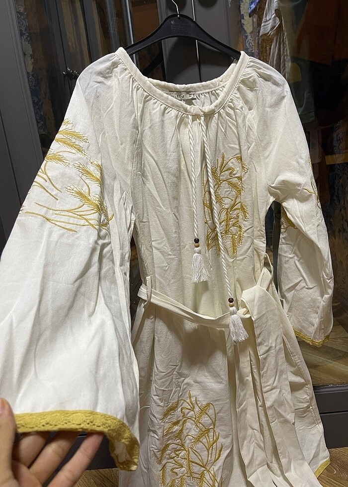 Nakışlı Bohem Elbise - Görsel 2