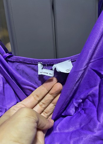 Bershka saten elbise - Görsel 2