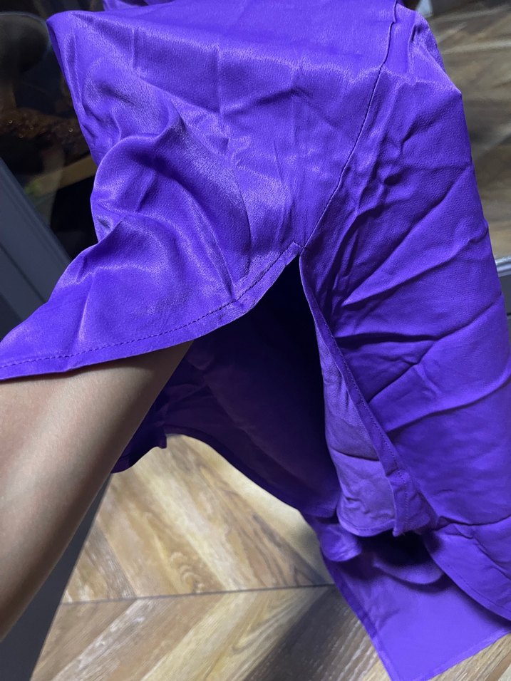 Bershka saten elbise - Görsel 4