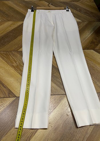 Beyaz Kumaş Pantolon - Görsel 7