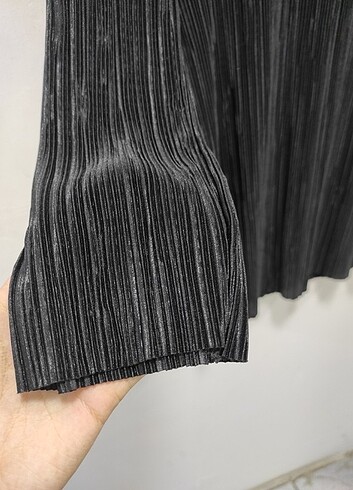 Siyah Kırınkıl kumaş Tunik İçlik  - Görsel 2