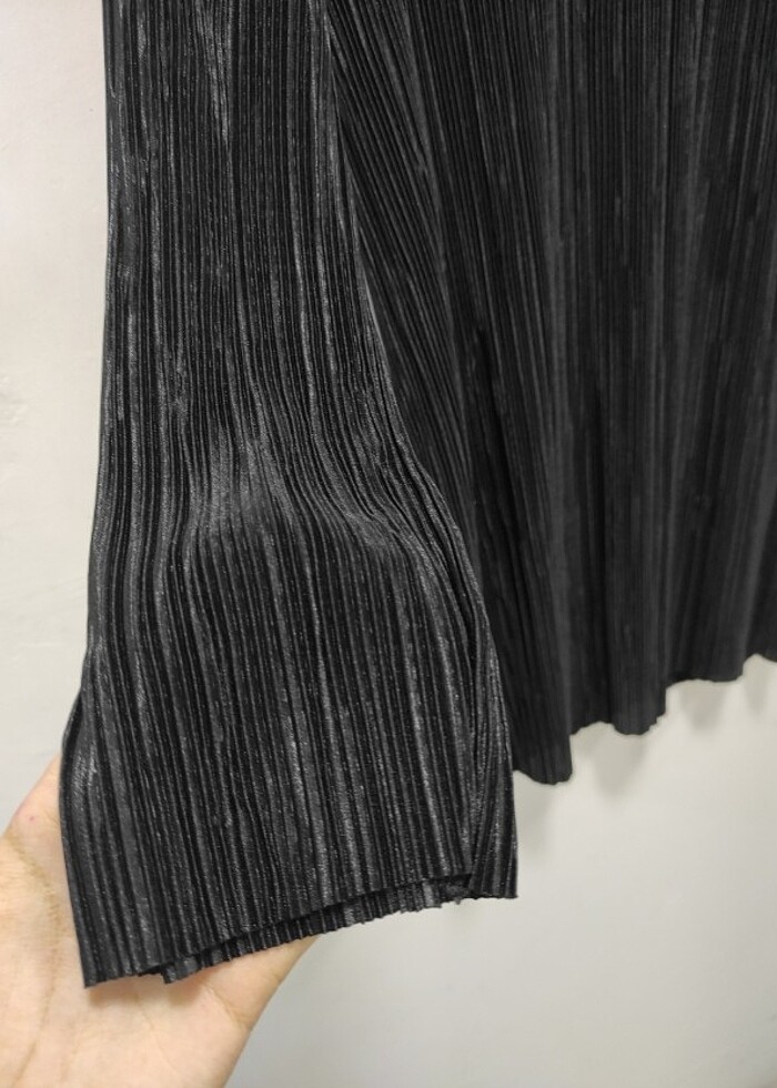 Siyah Kırınkıl kumaş Tunik İçlik  - Görsel 5