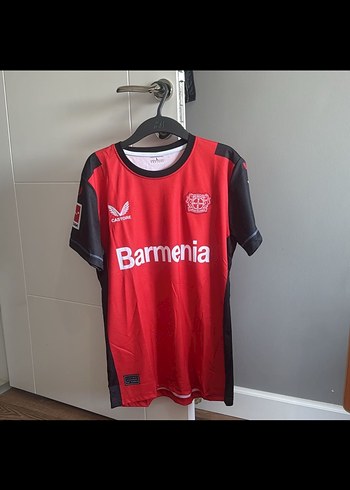 Bayer leverkusen Kırmızı Erkek Kısa Kollu forma