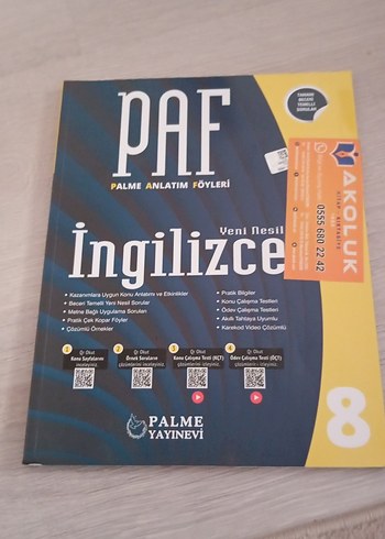 Palme PAF İngilizce Anlatım Föyleri 8. Sınıf