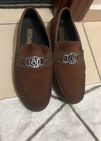 Kahverengi Tokalı Erkek Deri Loafer