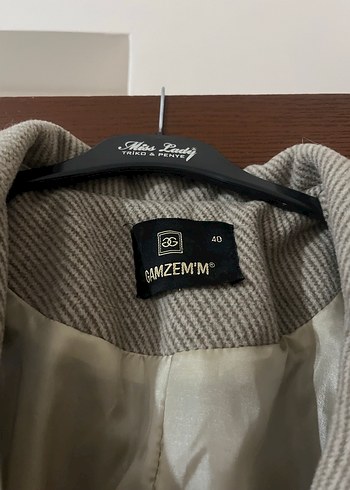 Bej Kruvaze Uzun Kaban - Görsel 2