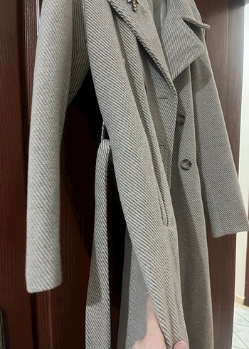 Bej Kruvaze Uzun Kaban - Görsel 4