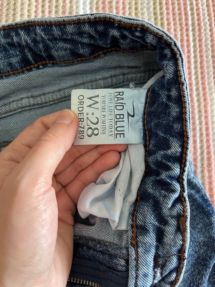 Düğmeli Mavi Kadın Midi Boy Kot Pantolon - Görsel 2