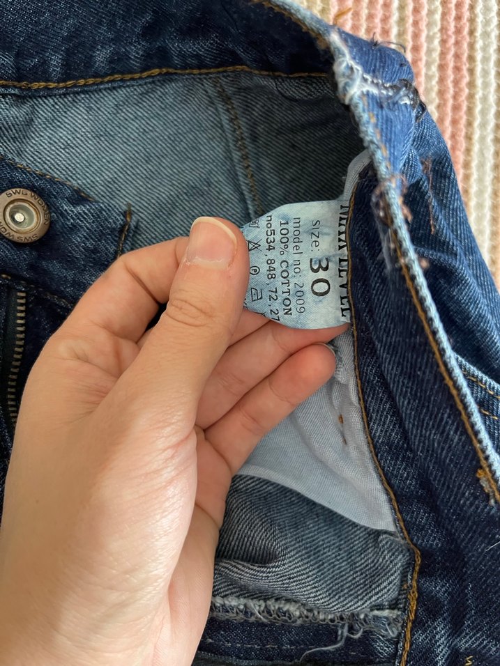 Mavi Midi Kot Pantolon - Görsel 2