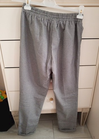 Gri Kadın Kemerli Midi Kumaş Pantolon - Görsel 4