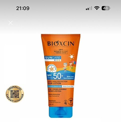 50 faktör 200 ml güneş kremi