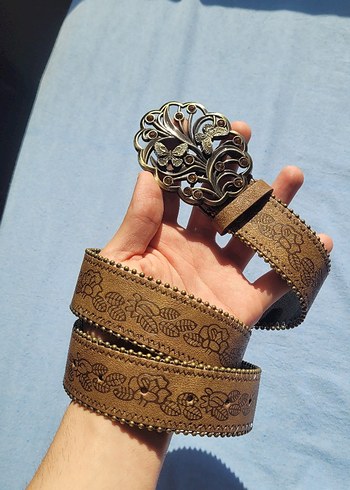 American Vintage Vintage Western Kelebek Gotik Kemer Deri