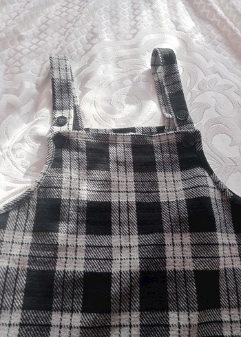 Gri Ekose Askılı salopet - Görsel 3