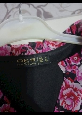 Çiçek Desenli balon kol Kadın Elbise - Görsel 8