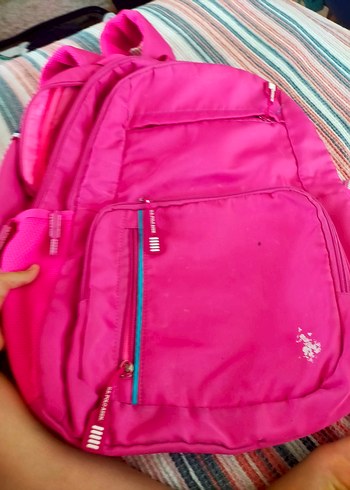 Pembe Kız Çocuk Okul Çantası Fermuarlı