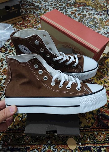 39 Beden kahverengi Renk Kahverengi Bağcıklı Kadın Spor Ayakkabı