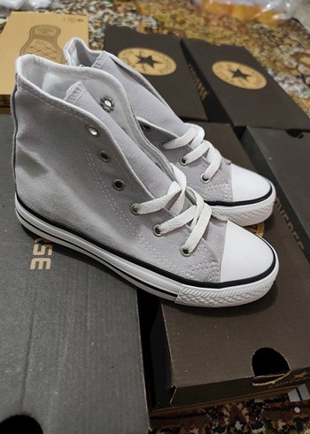 32 Beden Gri Kadın Sneakers Yüksek Tabanlı