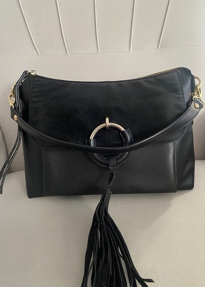 Bayan siyah kol çantası - Görsel 2