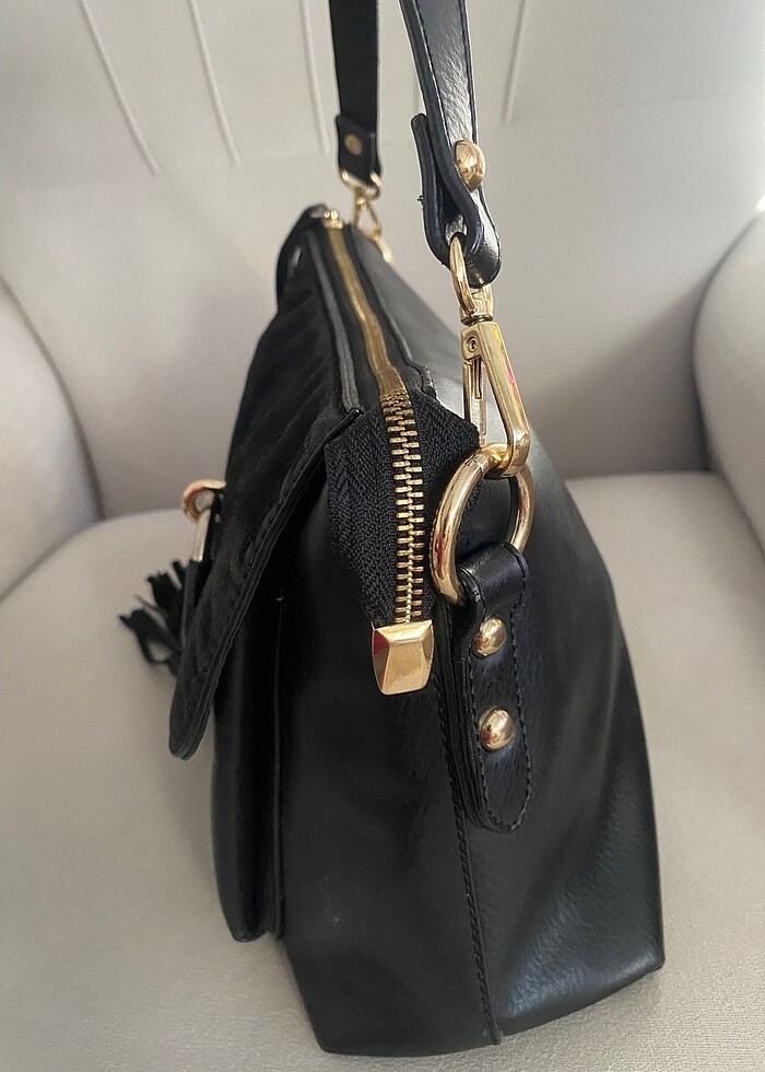 Bayan siyah kol çantası - Görsel 5
