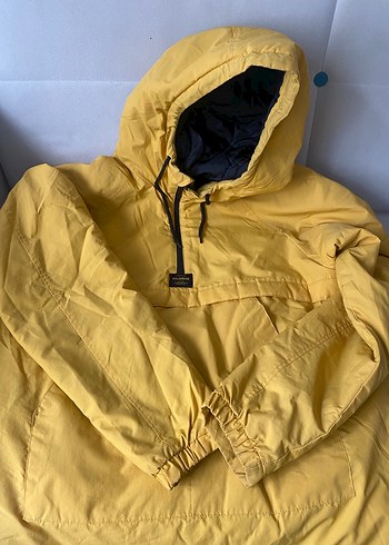 Sarı Kapüşonlu Fermuarlı Erkek mont - Görsel 3