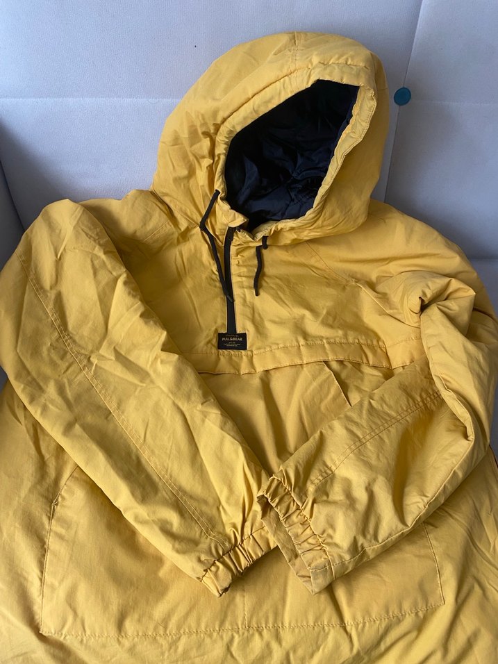 Sarı Kapüşonlu Fermuarlı Erkek mont - Görsel 3