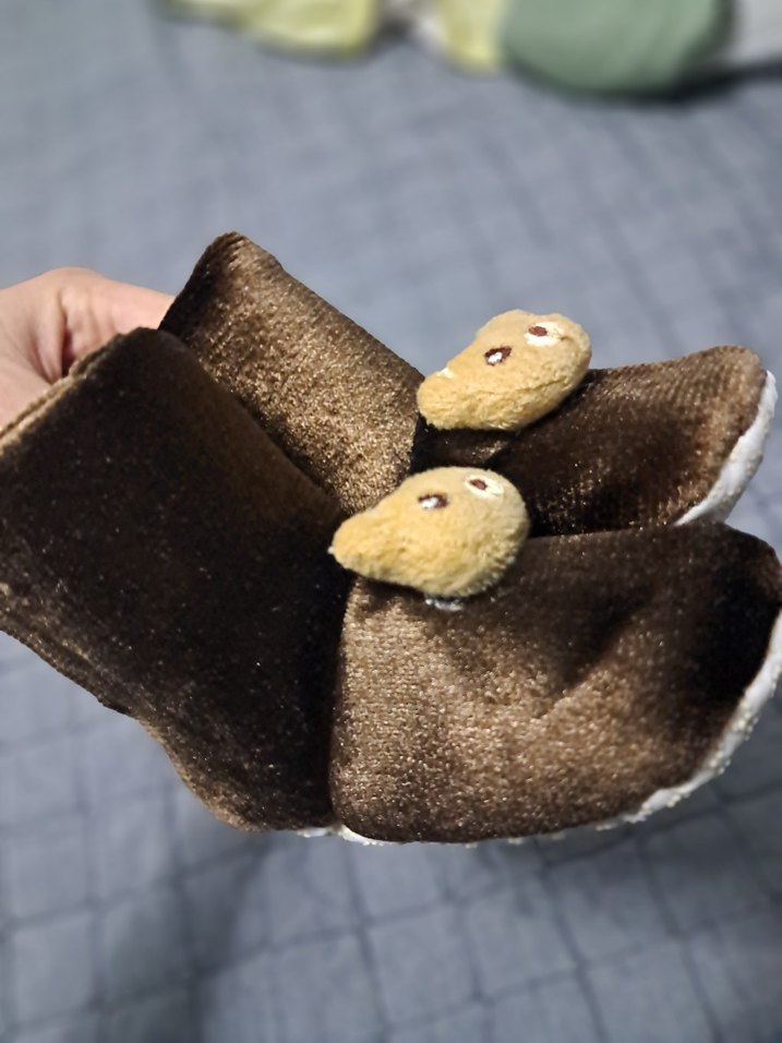 Kahverengi Erkek Çocuk Sıcak Ev Terliği - Görsel 2