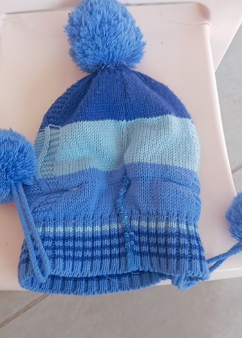 Nakışlı Mavi Erkek Çocuk Bere - Görsel 3