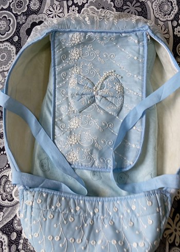 Nakışlı Mavi Bebek Çantası - Görsel 3