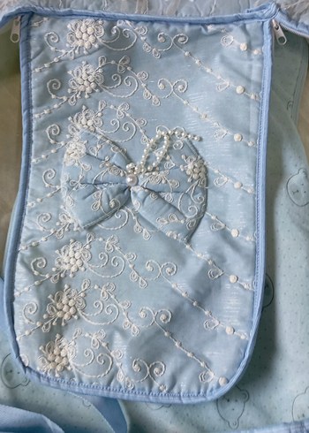 Nakışlı Pastel Mavi Bebek Çantası - Görsel 2