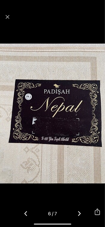 Beden ?? 6 m2Uygun fiyata yün padişah Nepal halı ??