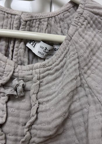 Düğmeli Keten Gri Kadın Bluz - Görsel 2