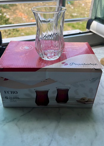 Paşabahçe Pasabahce Echo Seffaf Cam Cay Bardagi Seti