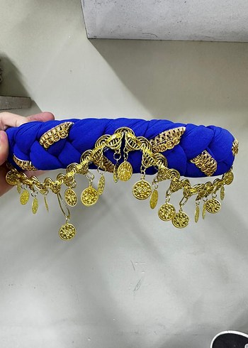 Zincir Detaylı Yeşil Örgülü  yoresel  kufi tac - Görsel 4