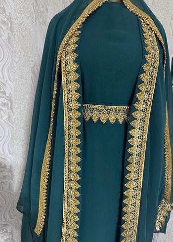 Uzun Kollu Nakışlı Kadın Elbise - Görsel 3