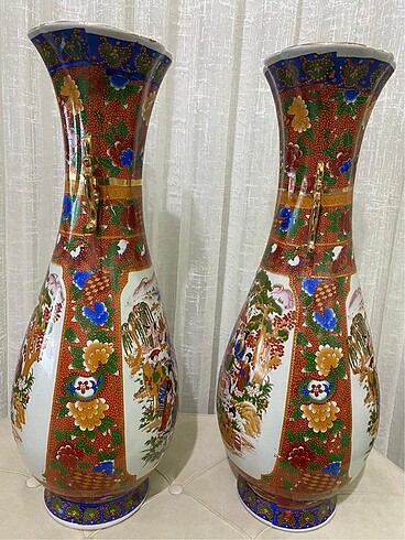 Beden çeşitli Renk Çift Büyük(60cm) Yer Vazosu