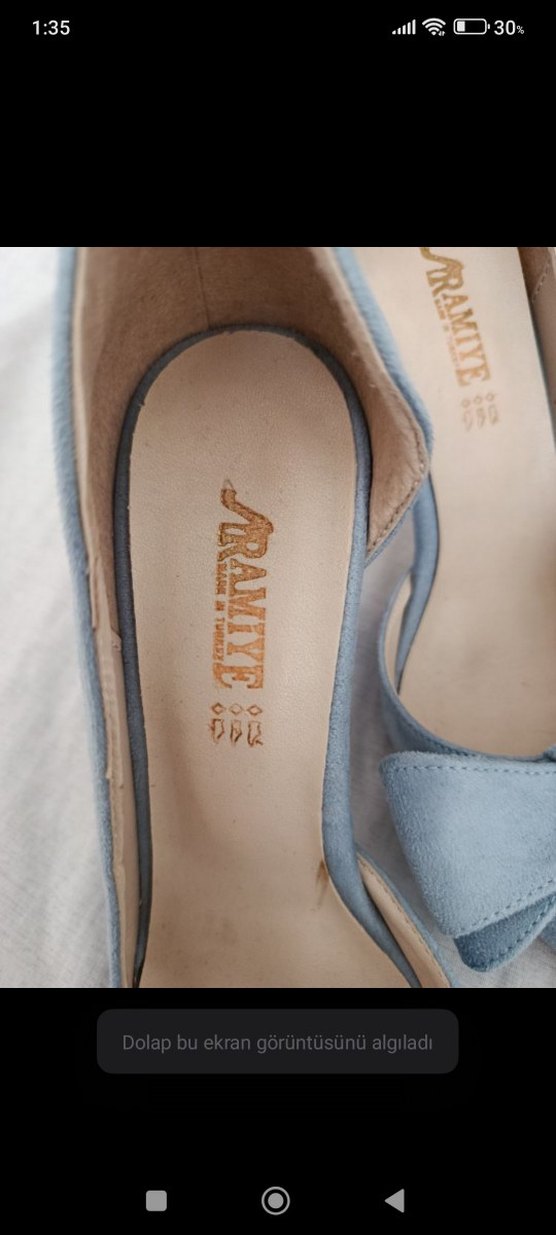 Bebe Mavisi Fiyonklu Topuklu Ayakkabı - Görsel 2