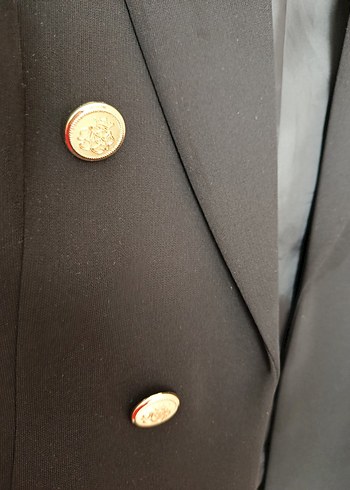 Ekol Siyah Şık Düğmeli Ceket - Görsel 2