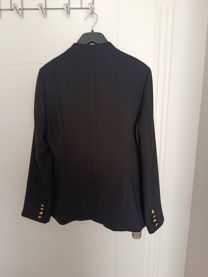 Ekol Siyah Şık Düğmeli Ceket - Görsel 3