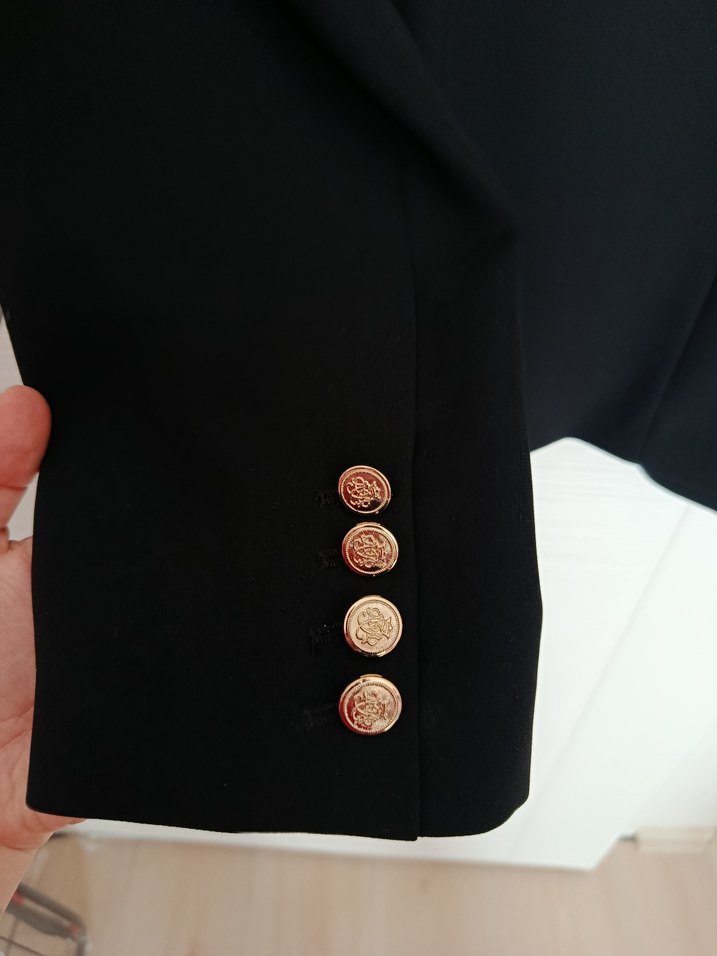 Ekol Siyah Şık Düğmeli Ceket - Görsel 4