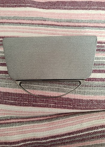 Gri Gümüş Simli Abiye Çanta - Görsel 2