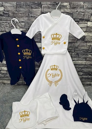 Bebek Hastane Çıkışı Örgü Pamuklu Takım - Görsel 4