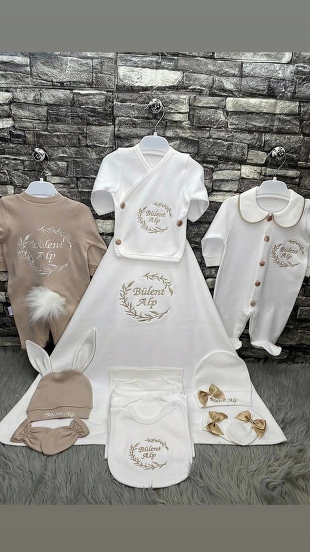 Bebek Hastane Çıkışı Örgü Pamuklu Takım - Görsel 5