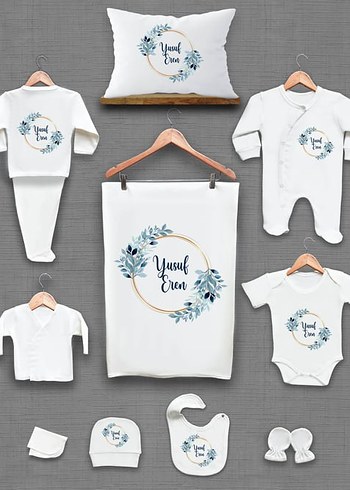 Baskılı Pamuk Bebek Hastane Çıkışı Seti - Görsel 9