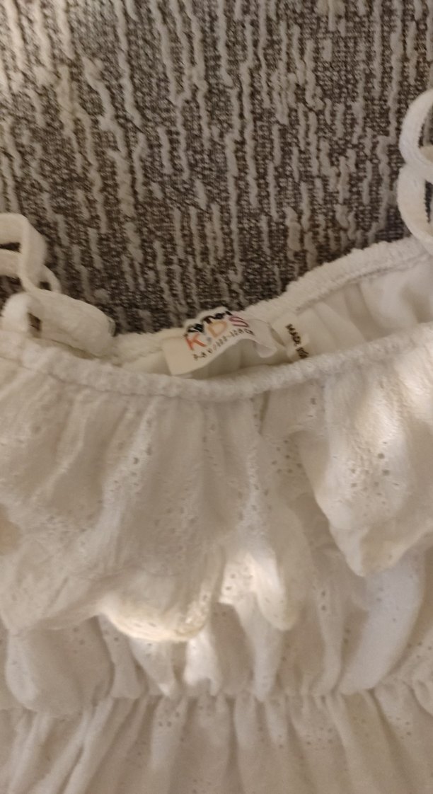 Koton güpürlü kız çocuk elbise beyaz - Görsel 2