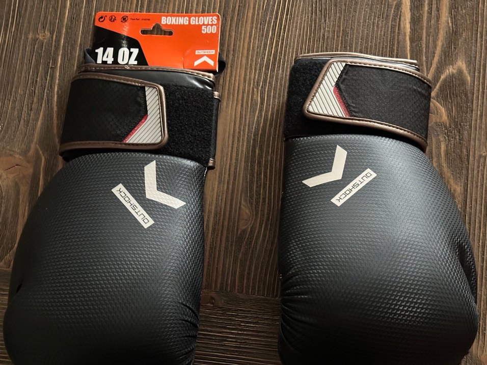 Decathlon Erkek Siyah Deri Boks Eldiveni - Görsel 2